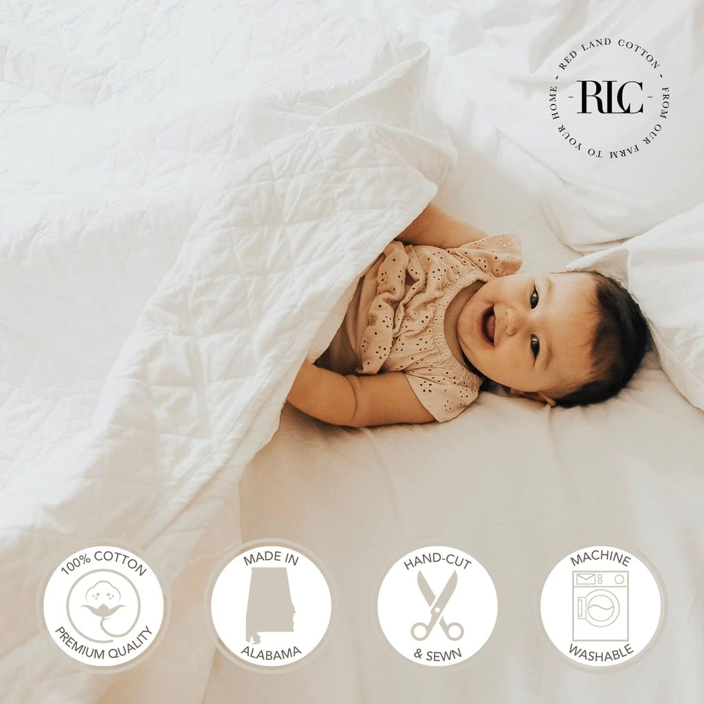 White 100% Cotton Full/Queen Quilt M462331