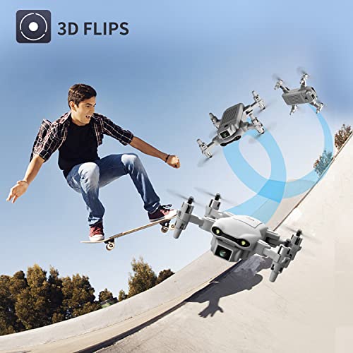 Mini Drone with 1080P HD Camera, Gray, 3 Batteries D466487