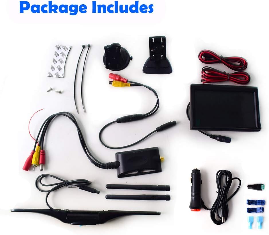 5 TFT LCD Monitor License Plate Backup Camera with 8 LED Night Vision R752