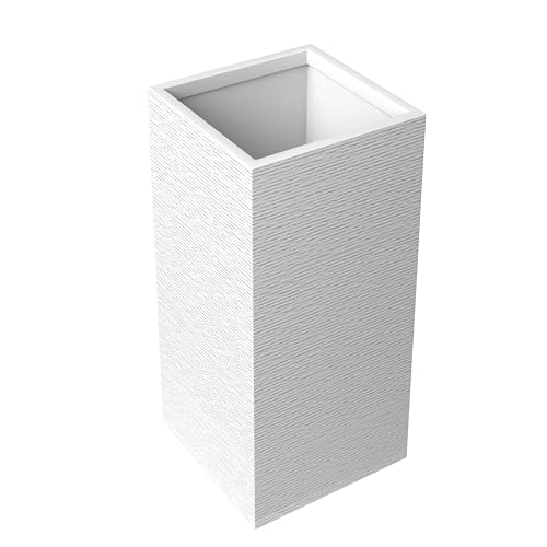 Black 31 Inch Tall Square Planter E382273