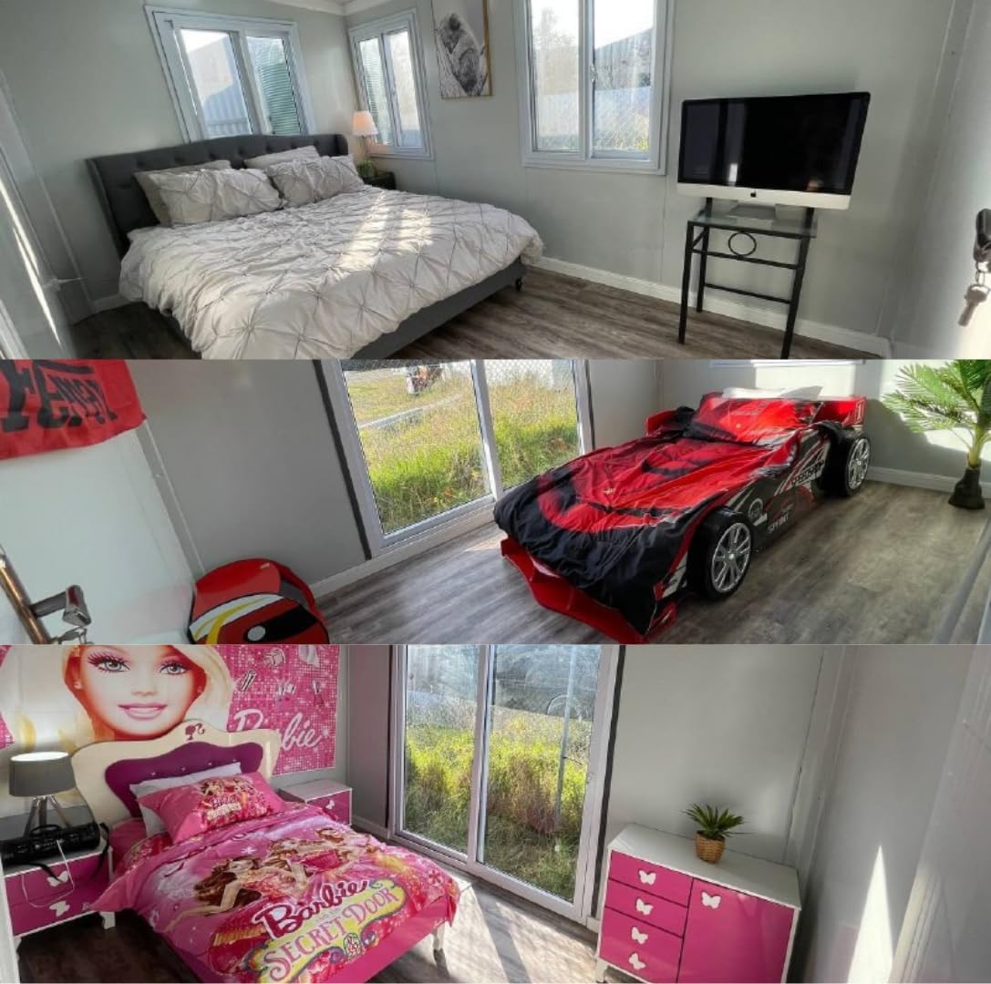 40FT Portable Prefab House with 3 Bedroom 1 Bathroom and Kitchen Z7296