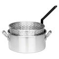10-qt Aluminum Fry Pot with Perforated Aluminum Basket Z11591