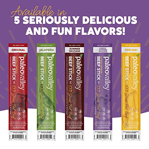 100% Grass Fed Garlic Summer Sausage Beef Sticks O61542