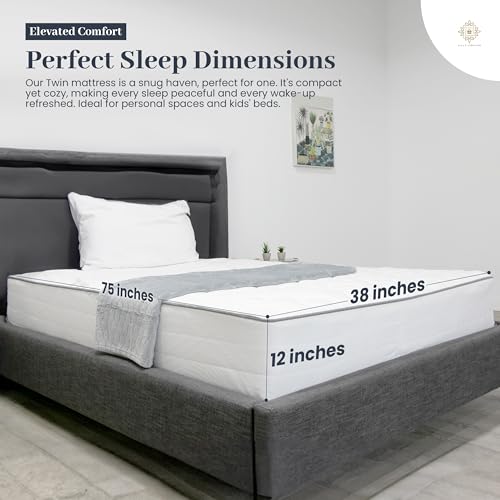 12 Inch Hybrid Twin Mattress with Pocketed Coil Spring and Cold Foam K692985