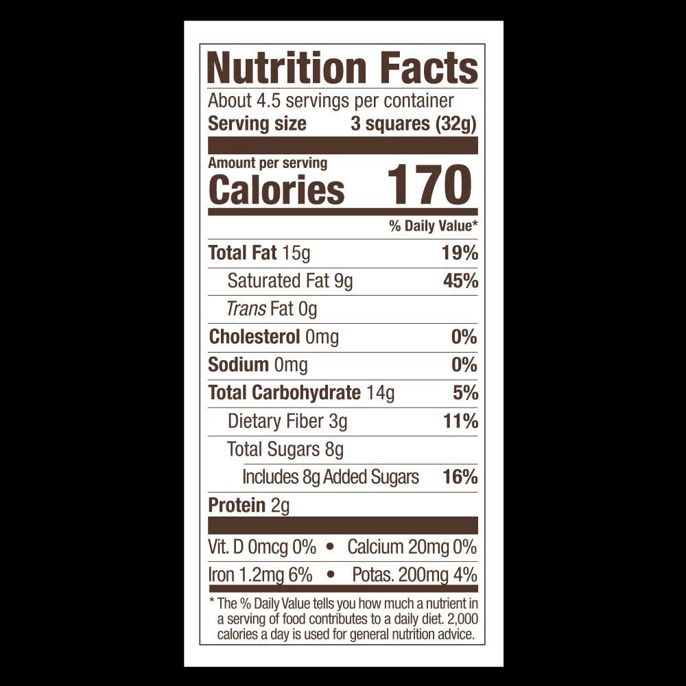 72% Cacao Dark Chocolate Squares (Pack Of 3) T543