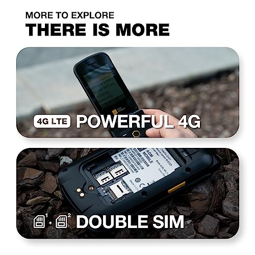Rugged Basic Flip Phone, 4G Feature Cell Phone, Waterproof, Drop-Proof, Dual SIM Q422224
