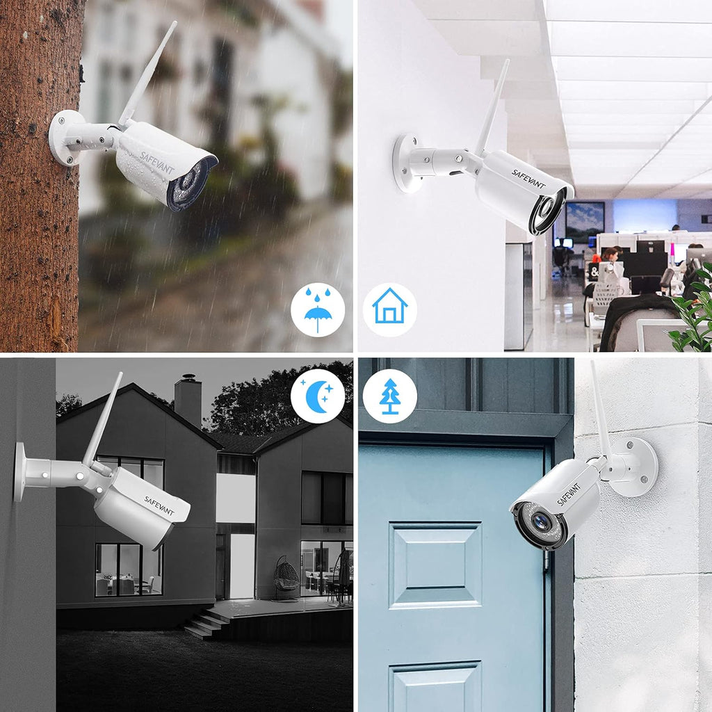 8 Channel 2TB NVR Security Camera System with 4PCS IP WiFi Cameras R740