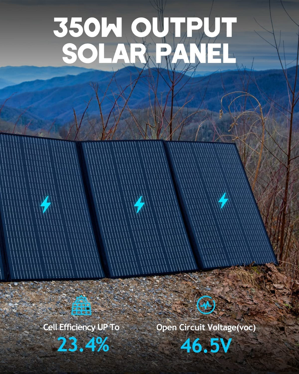Modular Power System With 3 Pcs Solar Panels 350W, 3000W AC Outlets F53228