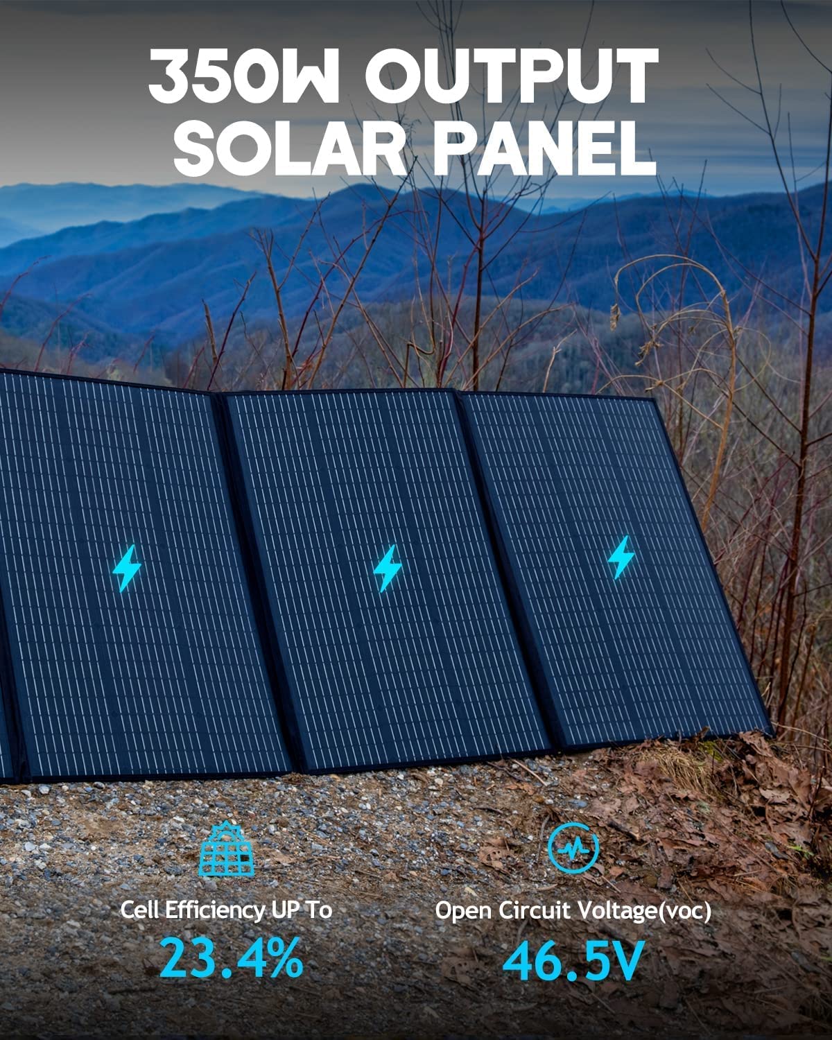Modular Power System With 3 Pcs Solar Panels 350W, 3000W AC Outlets F53228