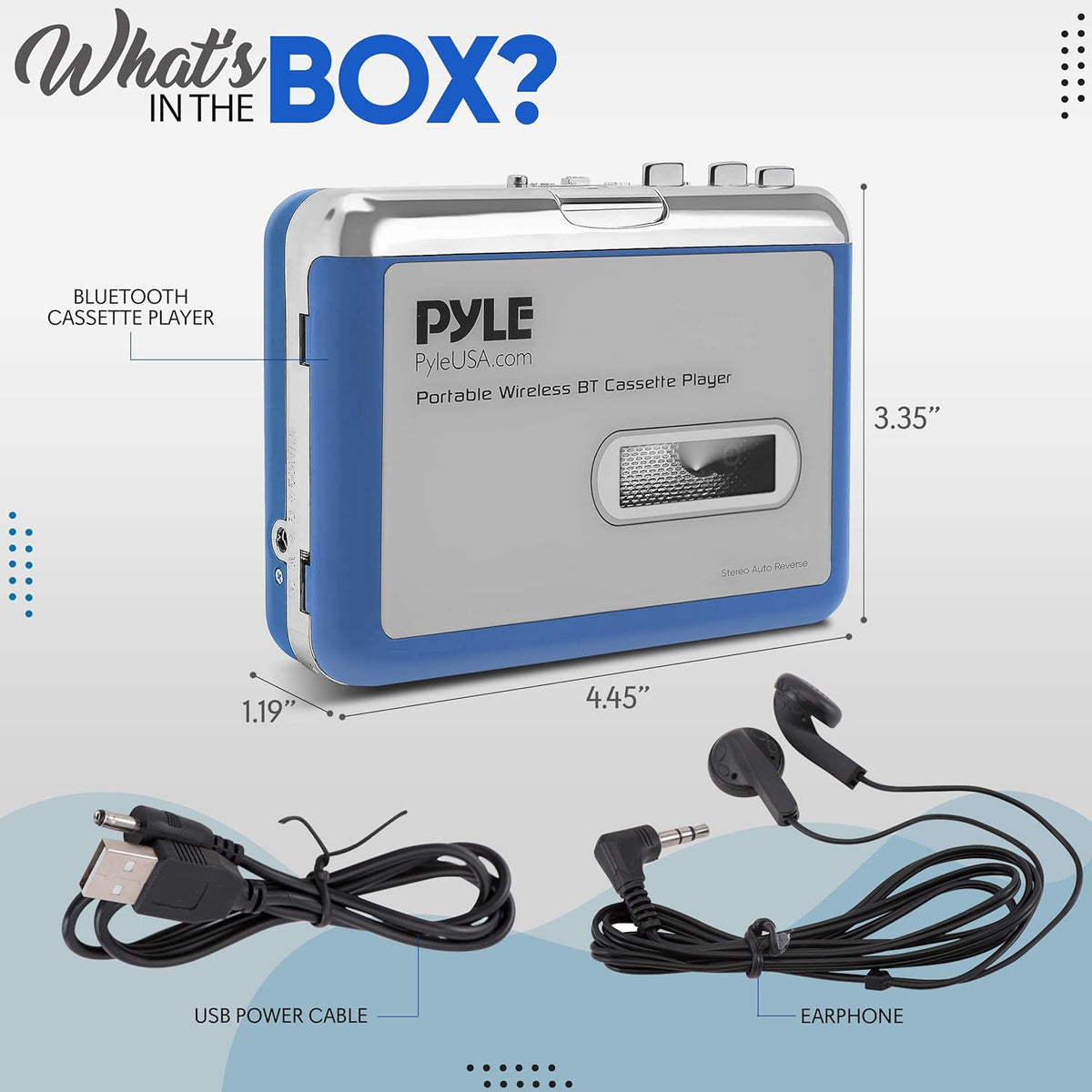 Cassette Player Bluetooth with Earphone I9174