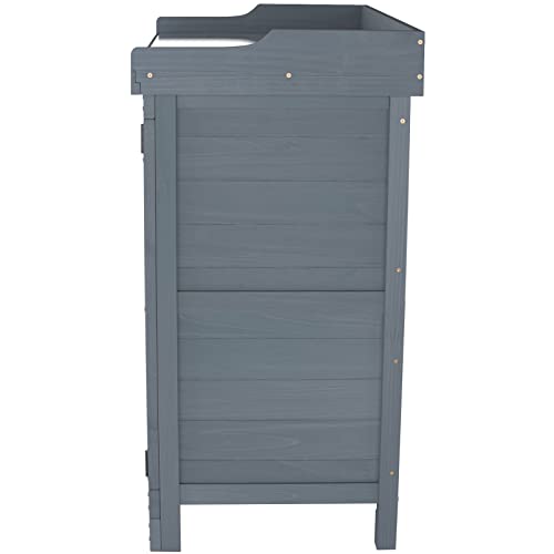 Natural Wooden Storage Cabinet with Potting Bench Z6868