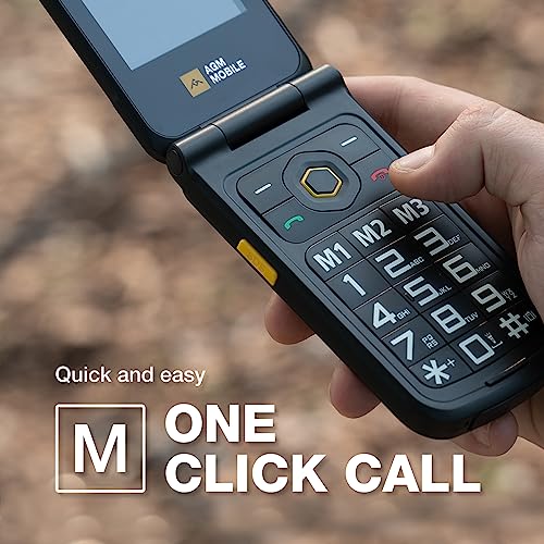 Rugged Basic Flip Phone, 4G Feature Cell Phone, Waterproof, Drop-Proof, Dual SIM Q422224