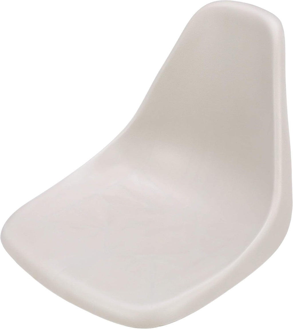 Gray 1-Piece Molded Plastic Bucket Seat with Mounting Screws B3804