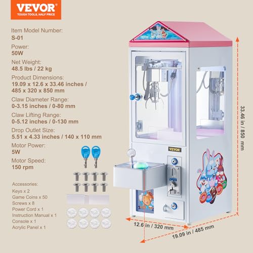 Claw Machine with Light and Sound V63376