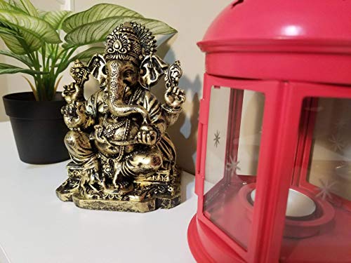 6.25" Multicolor Antique Finish Ganesh Statue D4121