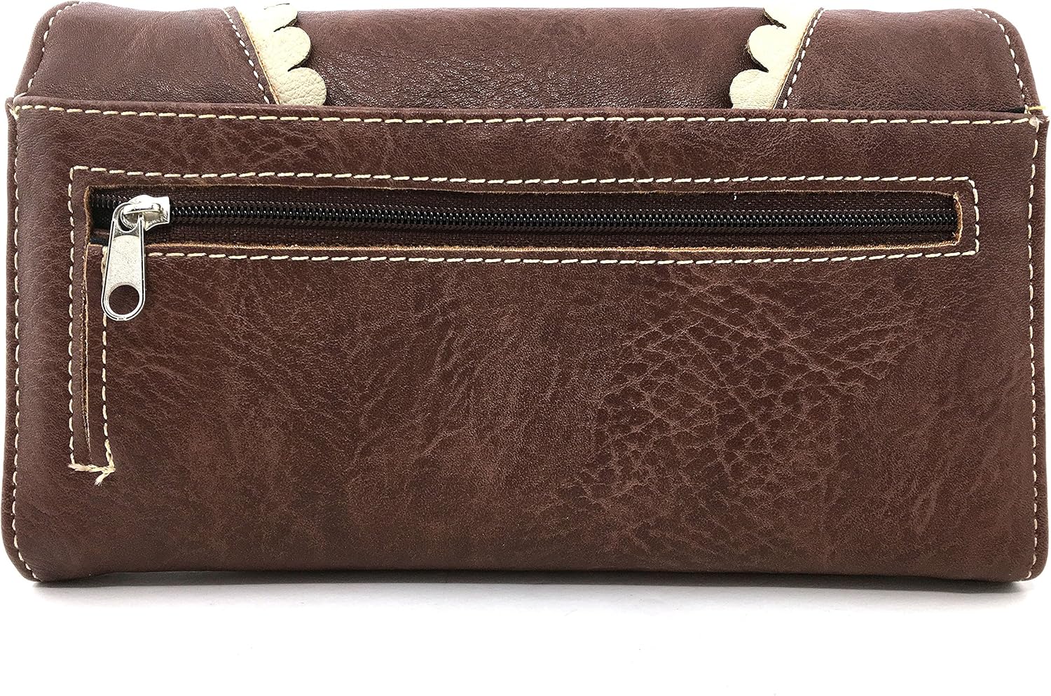 Brown Horse Embroidery Studded Concealed Carry Handbag Purse and Wallet O798