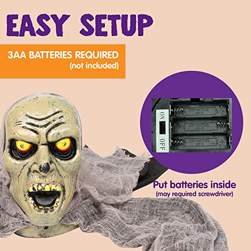 Zombie Halloween Decoration with Sound and Flashing Eyes X741