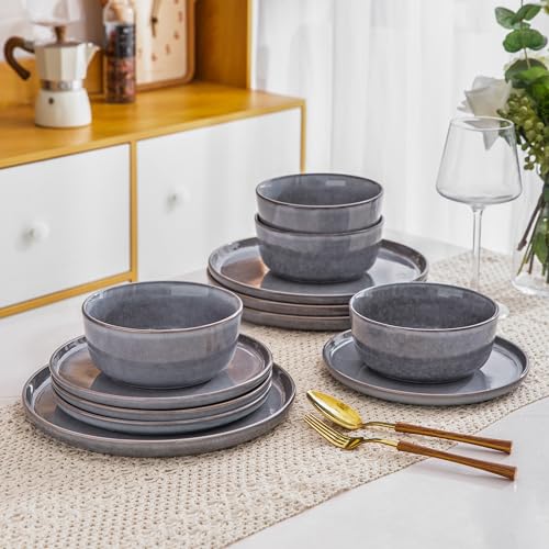 12pc Stoneware Dinnerware Set, Service for 4 N24031