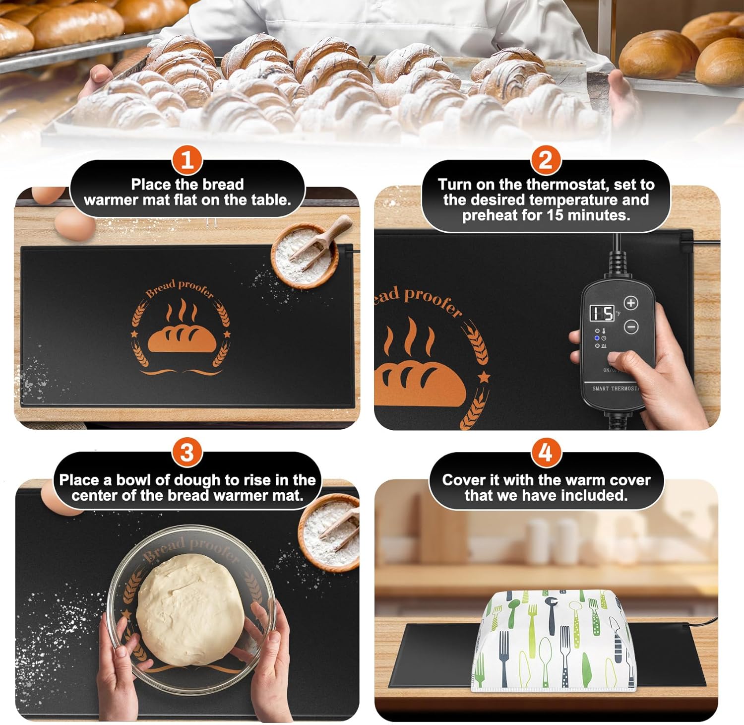 59°F - 140°F Adjustable Dough Proofing Heating Mat M723147