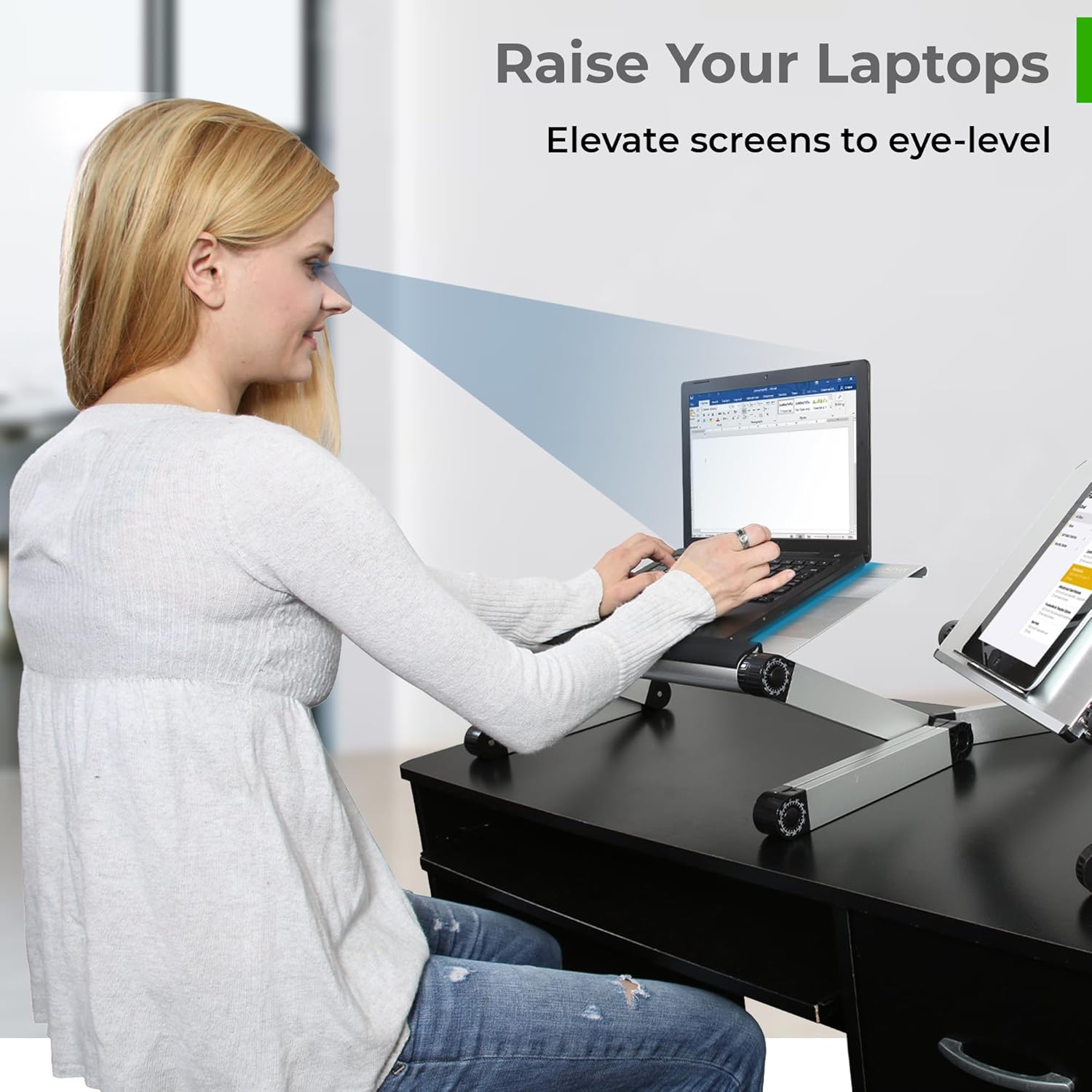 Adjustable Height Aluminum Laptop Cooling Stand D6904