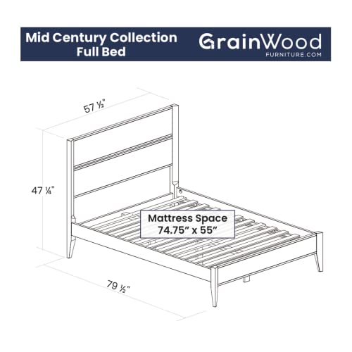 Queen Size Solid Wood Platform Bed A6684