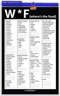 50 Sheets 8.5" x 5.5" Grocery List Pad with Fridge Magnet Q1114