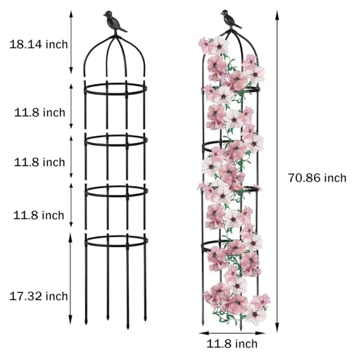 White 1Pack 6ft Round Trellis C11761