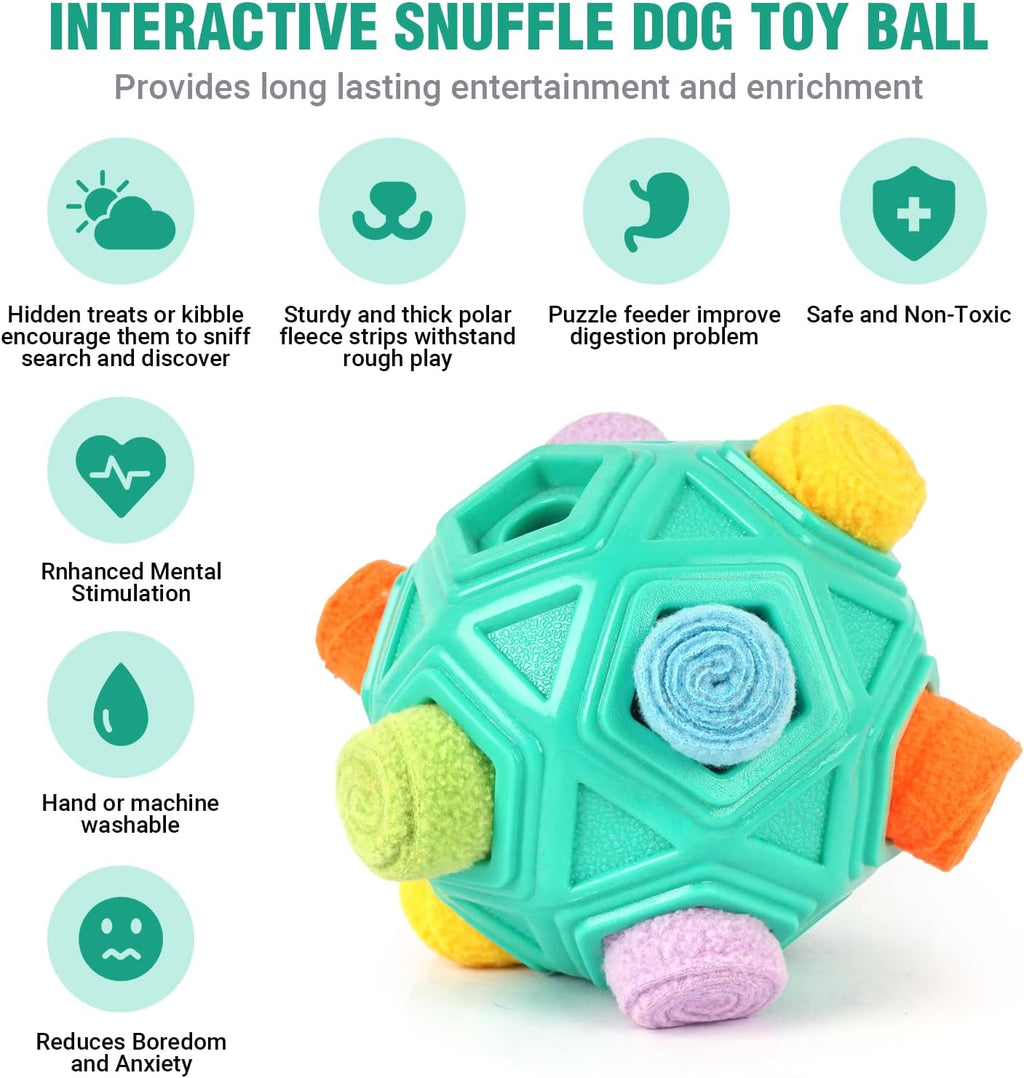 Dog Puzzle Toy Snuffle Ball Treat Dispensing Toy, Machine Washable E337