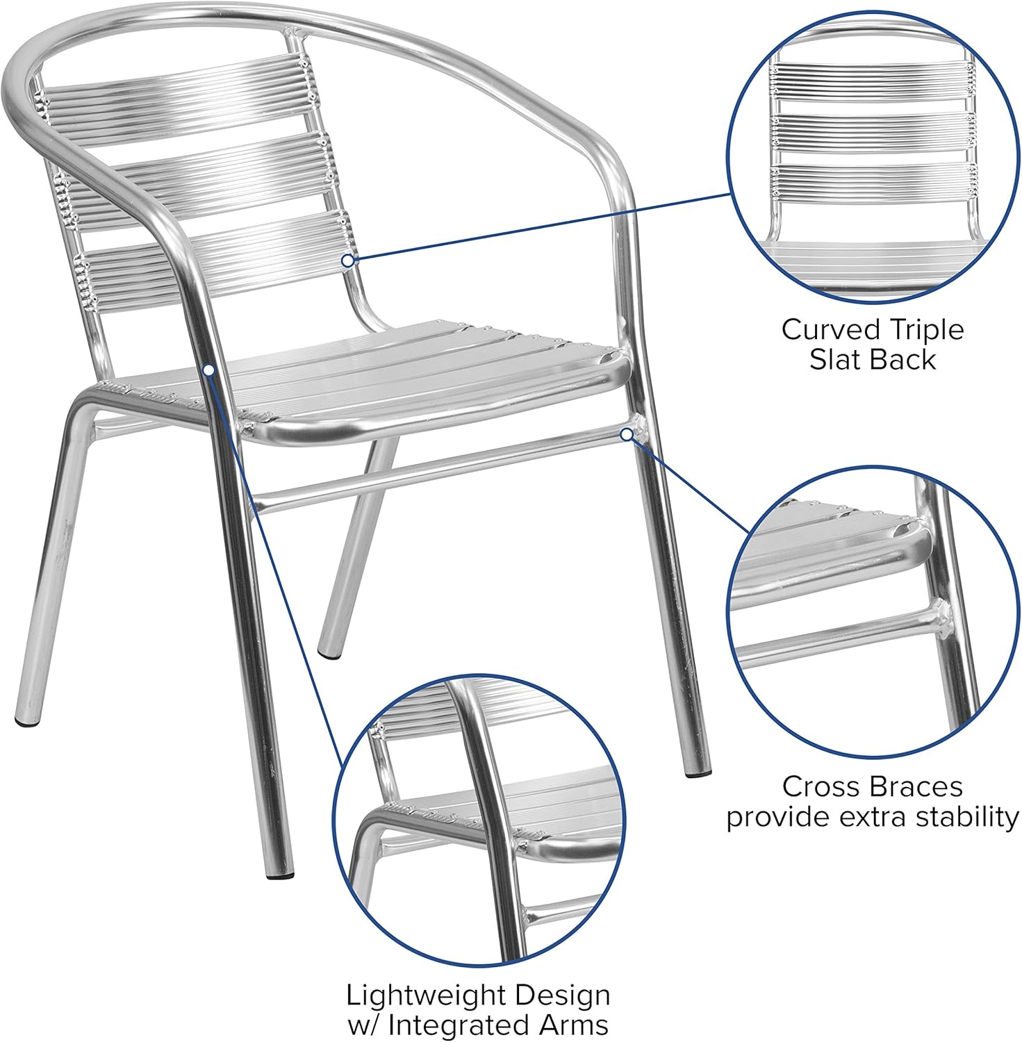 Heavy Duty Aluminum Stack Chair B34178