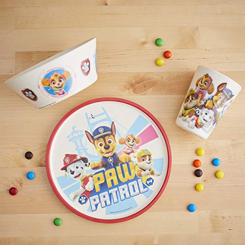 3 Piece Melamine Bamboo Kids Dinnerware Set C21680