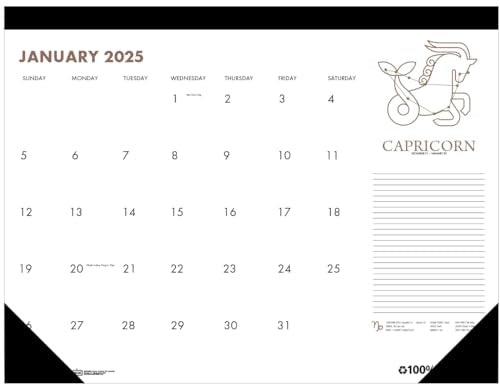 18.5 x 13 Inches Monthly Desk Pad Calendar Q60090