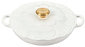 2.25qt White Enameled Cast Iron Braiser Y4761