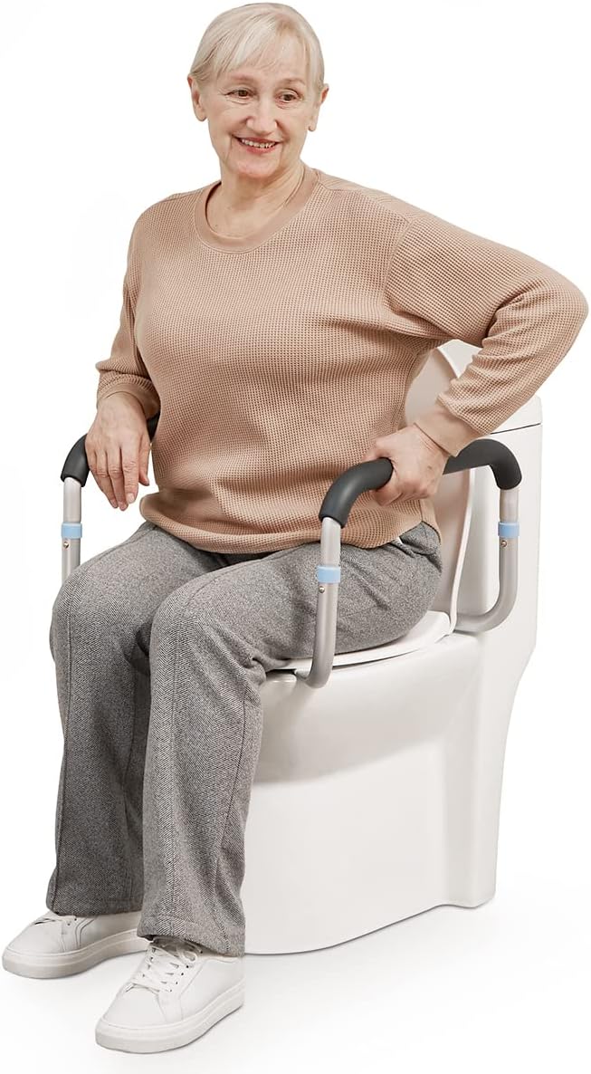 Adjustable Compact Toilet Safety Rail with Hand Rails H3407