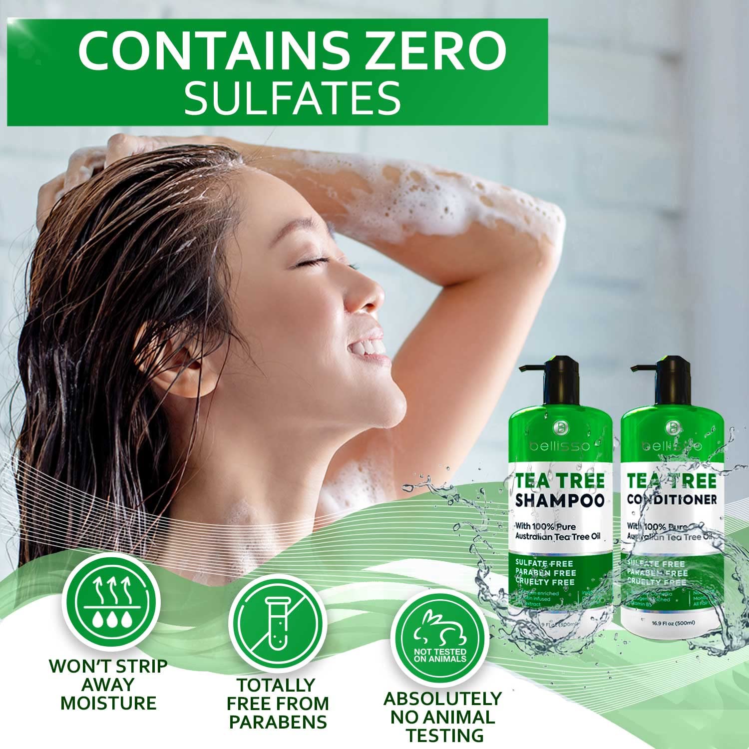 Tea Tree Oil Shampoo and Conditioner Set T7901