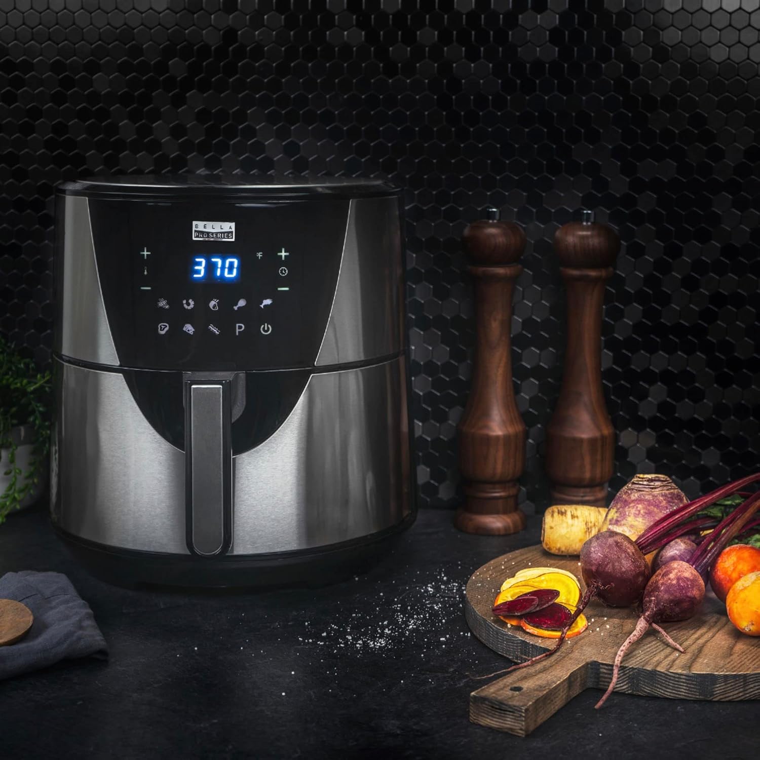8qt Touchscreen Digital Air Fryer, Stainless Steel W98334
