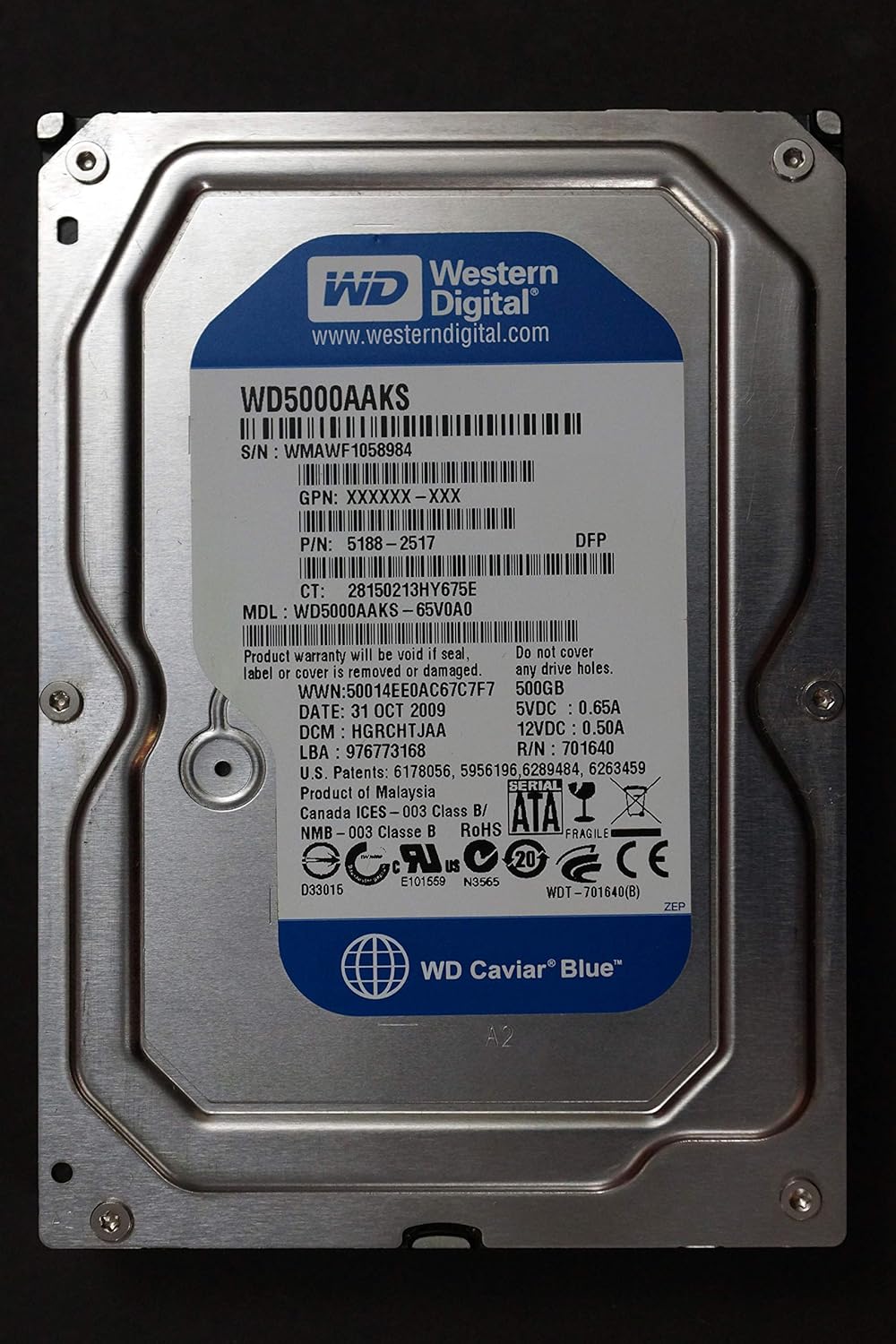 500GB Hard Drive X462679