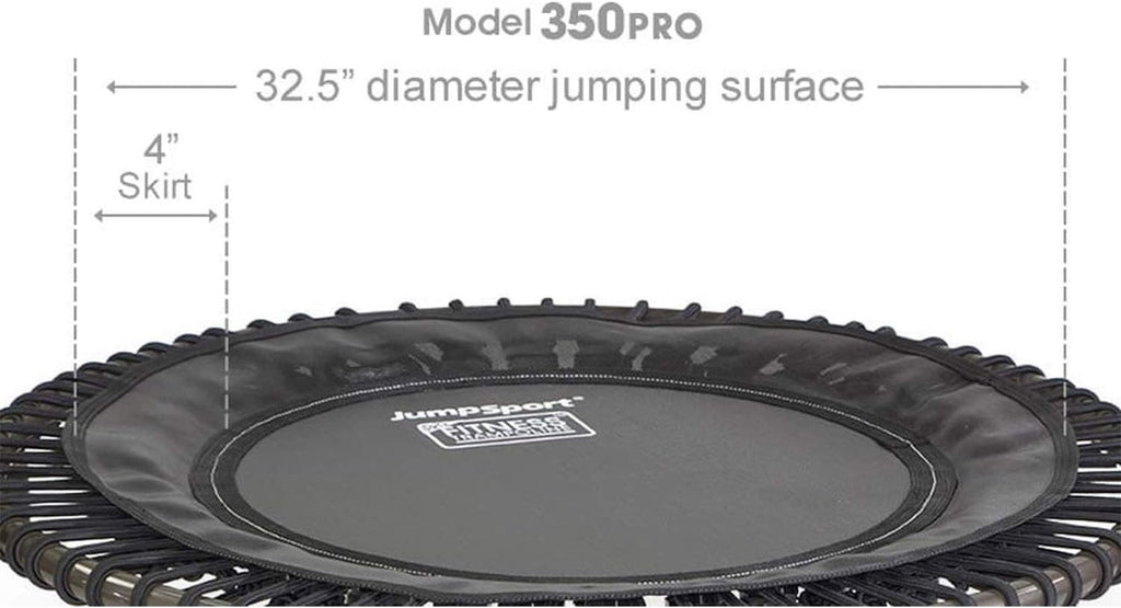 Black 39-Inch Fitness Rebounder Trampoline with Steel Handle Bar Z288