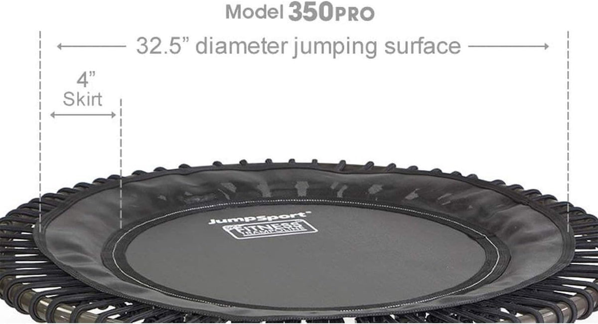 Black 39-Inch Fitness Rebounder Trampoline with Steel Handle Bar Z288