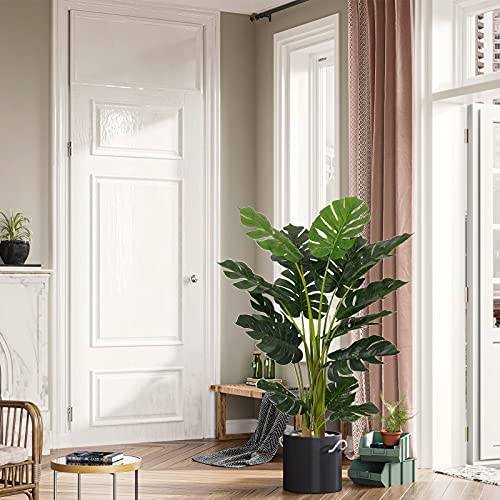 Artificial Monstera Deliciosa Plant 4ft Tall 15 Decorative Split Leaves Faux Swiss Cheese Plant N806