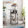 Light Gray Cat Tree with Scratching Posts Hammock B54979