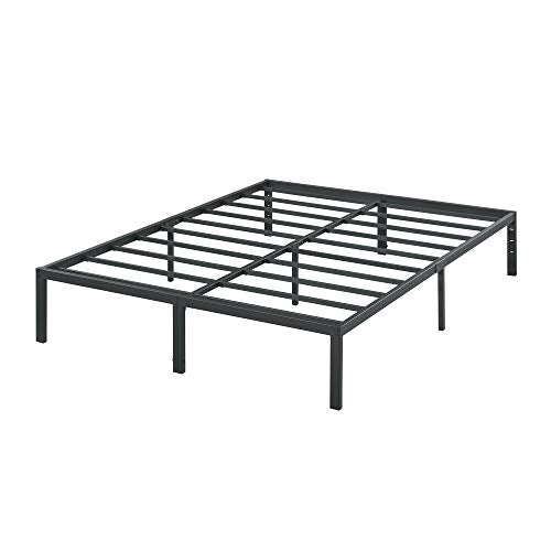 18 Inch Tall Heavy Duty Steel Slat Bed Frame Full Black D895