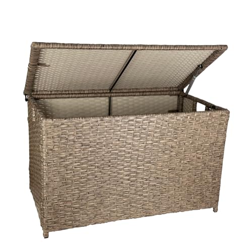 Rustic Brown Handwoven Wicker Storage Trunk, 42.3 Gallon P717236