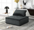Armless Lounge Chair with Tufted Seat and Removable Cushion Cover T33876