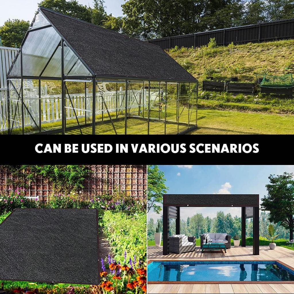 10 x 10 Feet Mesh Shade Panel with Grommets Dog Kennel Cover P8752