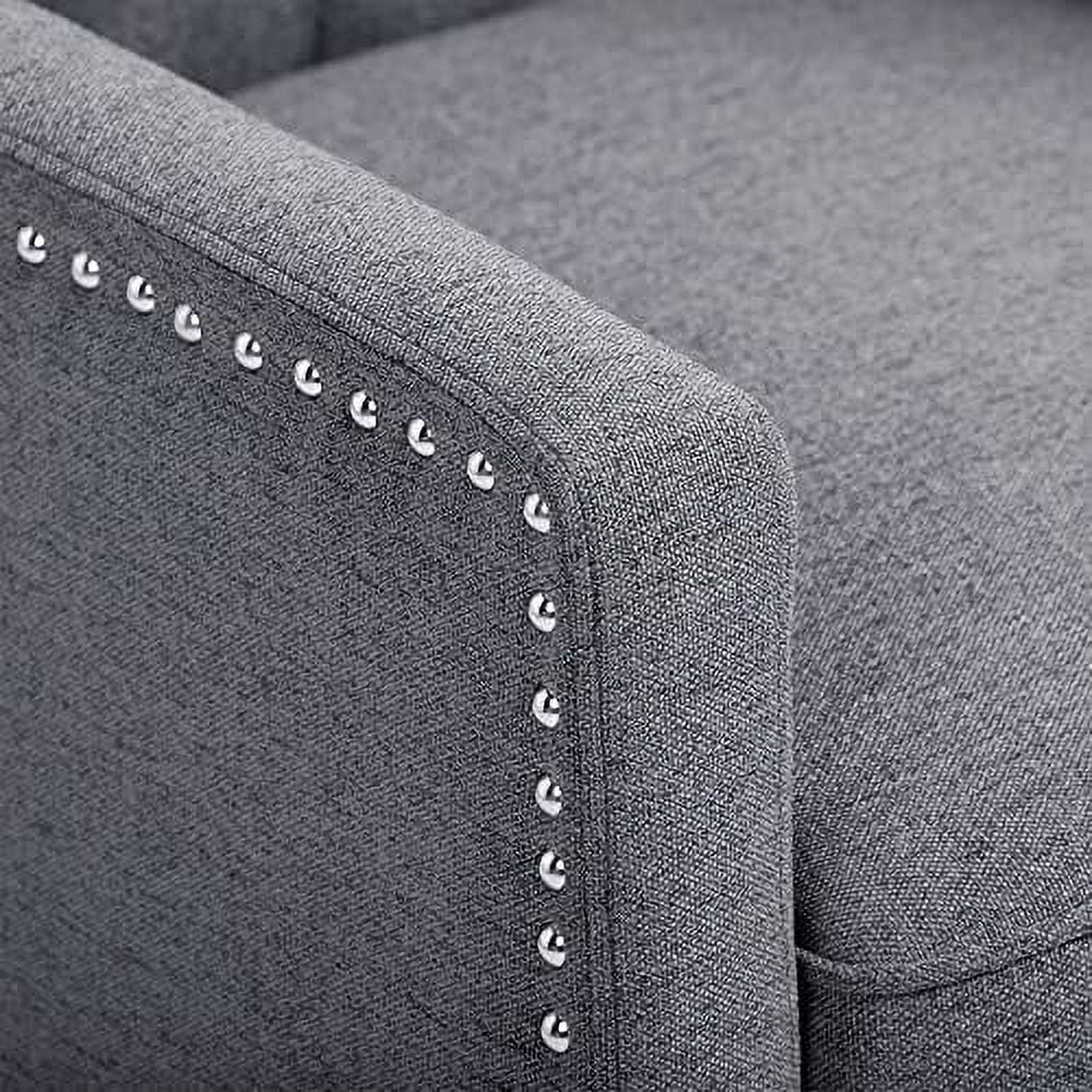 Beige Fabric Push Back Recliner Chair L845487