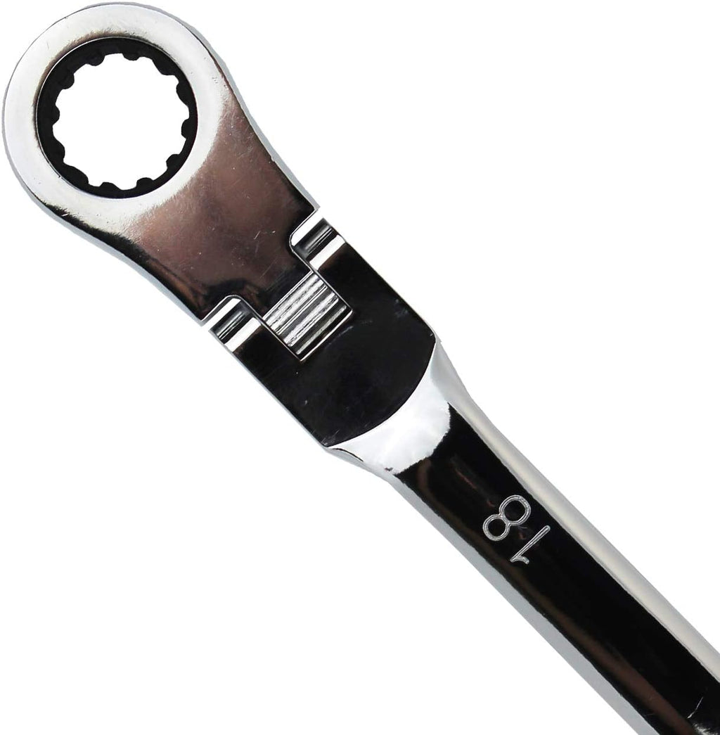 5 pc Extra Long Flex Head Ratcheting Wrench Set W3489