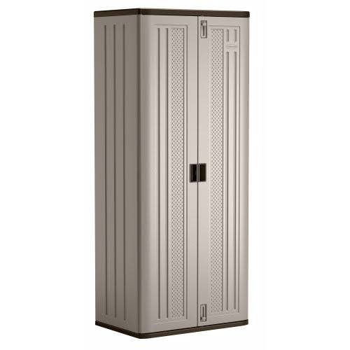 Grey Resin Storage Cabinet, 72 in. H x 30 in. W x 20-¼ in. D Y9883