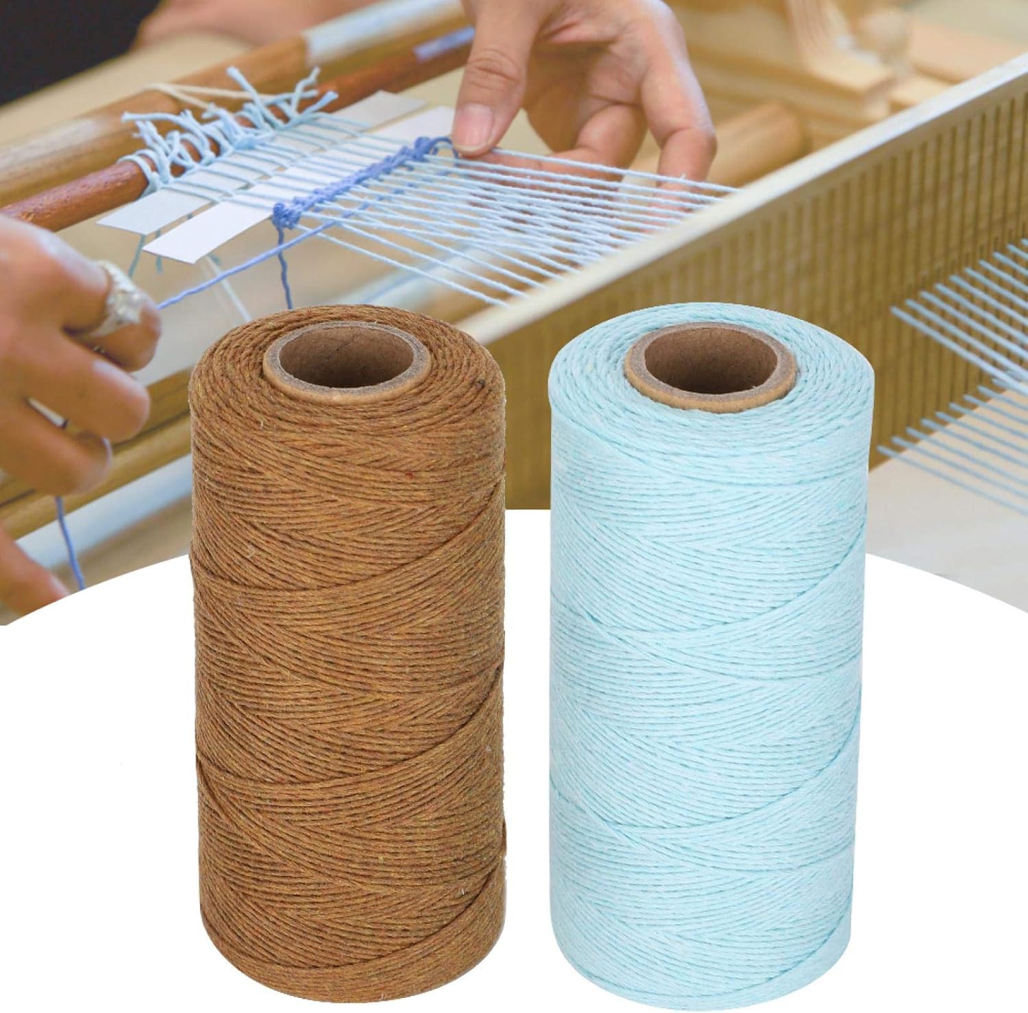 8/4 100% Cotton Weaving Warp Thread 2 Rolls 2 Colors P6606