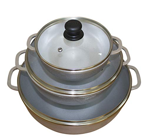 3-Piece Silver Caldero Dutch Oven Set P74745