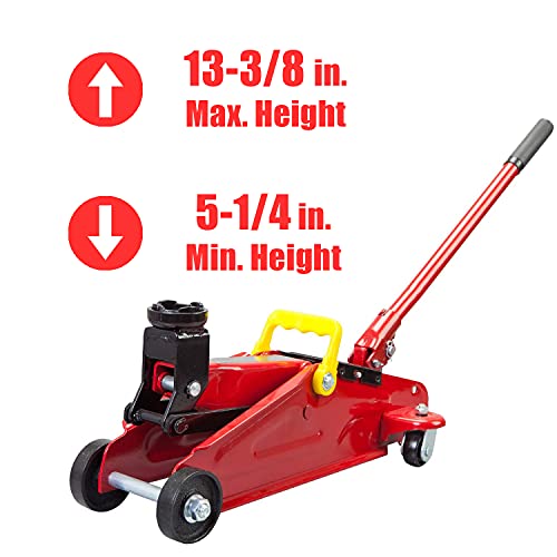 2 Ton Hydraulic Trolley Floor Jack with 2 Jack Stands H84495